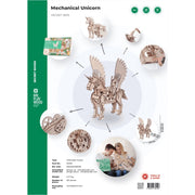 Mr Playwood Mechanical Wooden Unicorn Model 156 pcs
