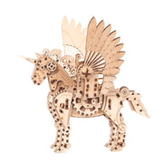 Mr Playwood Mechanical Wooden Unicorn Small 140 pcs
