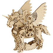 Mr Playwood Mechanical Wooden Unicorn Small 140 pcs