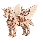 Mr Playwood Mechanical Wooden Unicorn Small 140 pcs