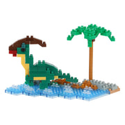 Nanoblock NBC-367 Waterside Parasaurolophus Dinosaur