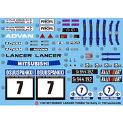 NuNu 24018 1/24 Mitsubishi Lancer Turbo 1000 Lakes 1982