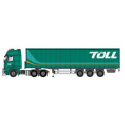 Road Ragers1/50 2019 Toll Mercedes MP04 Prime Mover with Single Tautliner Toll Trailer