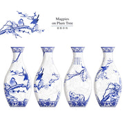 Pintoo Translucent Magpies On Plum Tree 3D Vase Jigsaw Puzzle