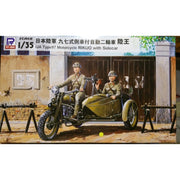 Pit-Road G50 1/35 IJA Type 97 Motorcycle Rikuo Plastic Figures