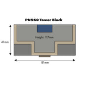 Metcalfe PN960 N Low Relief Tower Block