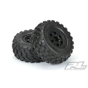 Proline 10156-32 Badlands MX SC 2.2/3.0 M2 (Medium) Tires Mounted on Impluse Black Wheels Fronts for Slash 2wd/Front or Rear for Slash 4x4