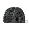Proline 10175-10 Trencher LP 3.8in All-Terrain Tyres on Raid Black 8x32 Removable Hex Wheels 2pc