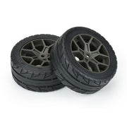 Proline 10204-10 1/8 Victory S3 Front/Rear 35/85 2.4in Belted Mounted Tires 14mm Gray Vendetta