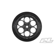 Proline 2803-03 Showtime Front Runner 2.2 inch / 2.7 inch Black Front Drag Racing 12mm Wheels