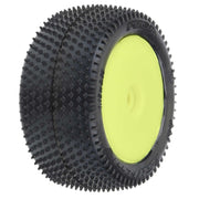 Proline 8297-12 Prism Carpet Tyres Mounted on Yellow Wheels Mini-B Rear