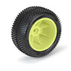 Proline 8297-12 Prism Carpet Tyres Mounted on Yellow Wheels Mini-B Rear