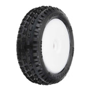 Proline 8298-13 Wedge Carpet Tyres Mounted on White Wheels Mini-B Front