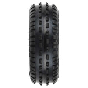 Proline 8298-13 Wedge Carpet Tyres Mounted on White Wheels Mini-B Front