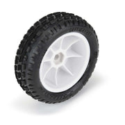 Proline 8298-13 Wedge Carpet Tyres Mounted on White Wheels Mini-B Front