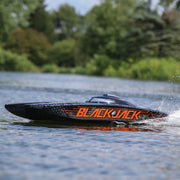 Pro Boat Blackjack 42 inch 8S Brushless RC Catamaran (Black/Orange) PRB08043T1