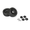 Proline 10198-11 1/6 Badlands MX57 Front or Rear 5.7 inch Tyres Mounted on Raid 8x48 Removable 24mm Hex Wheels Black 2pc