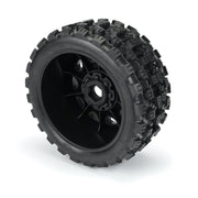 Proline 10198-11 1/6 Badlands MX57 Front or Rear 5.7 inch Tyres Mounted on Raid 8x48 Removable 24mm Hex Wheels Black 2pc
