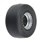 Proline PR10218-10 1/16 Reaction Rear Tyres Mounted on Black Silver Wheels 2pc Mini No Prep