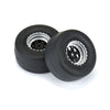 Proline PR10218-10 1/16 Reaction Rear Tyres Mounted on Black Silver Wheels 2pc Mini No Prep
