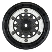 Proline 2811-03 1/10 Raid Bead-Loc Fr/Rr 2.2in/3.0in 12 and 14mm SC Wheels 2pc Silver/Black