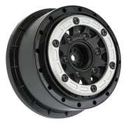 Proline 2811-03 1/10 Raid Bead-Loc Fr/Rr 2.2in/3.0in 12 and 14mm SC Wheels 2pc Silver/Black