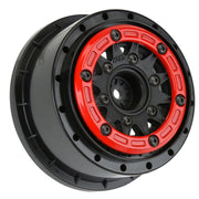 Proline 2811-04 1/10 Raid Bead-Loc Fr/Rr 2.2in/3.0in 12 and 14mm SC Wheels 2pc Red/Black