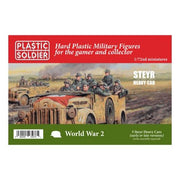 Plastic Soldier Company 1/72 German Steyr Heavy Car 3 kits in Box with Figures Plastic Model Kit