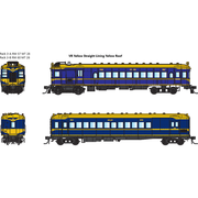 IDR HO VR Derm Train Pack VR Yellow Straight Lining w/VR Yellow Roofs (RM 60 and MT 26) DCC Sound