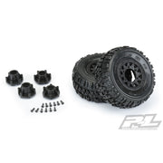 Proline 1190-10 Trencher X SC 2.2in/3.0in All Terrain Tyres on Raid Black 6x30 Hex Wheels 2pc