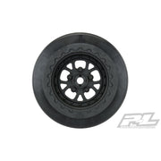 Proline Pomona Drag Spec 2.2in/3.0in Black Rear Wheels 2pc for Slash PR2776-03 