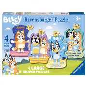 Ravensburger RB03132-0 Bluey 4 Large Shaped Jigsaw Puzzles