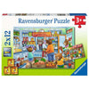 Ravensburger 05076-5 Lets Go Shopping 2x 12pc Kids Jigsaw Puzzle