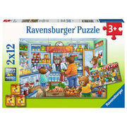 Ravensburger 05076-5 Lets Go Shopping 2x 12pc Kids Jigsaw Puzzle