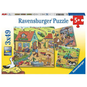 Ravensburger 05078-9 On The Farm 3x 49pc Kids Jigsaw Puzzle