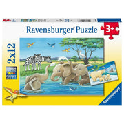 Ravensburger 05095-6 Baby Safari Animals Puzzle 2x 12pc Kids Jigsaw Puzzle