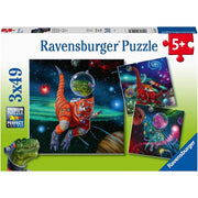Ravensburger 05127-4 Dinosaurs in Space 3x49pc Jigsaw Puzzles