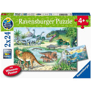 Ravensburger 05128-1 Dinosaurs of Land and Sea 2x24pc Jigsaw Puzzles