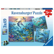 Ravensburger 05149-6 Ocean Life Puzzle 3x 49pc Kids Jigsaw Puzzle