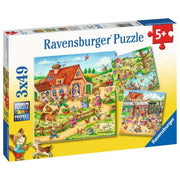 Ravensburger 05249-3 Animal Vacation 3x 49pc Kids Jigsaw Puzzle