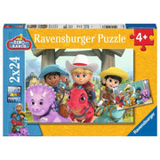 Ravensburger 05588-3 Dino Ranch Friendship 2x 24pc Kids Jigsaw Puzzle