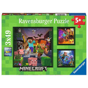Ravensburger 05621-7 Minecraft Biomes 3x 49pc Kids Jigsaw Puzzle