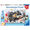 Ravensburger 05636-1 Cute Little Furballs 2x 12pc Kids Jigsaw Puzzle
