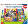 Ravensburger 05638-5 Animals On Stage 3x 49pc Kids Jigsaw Puzzle