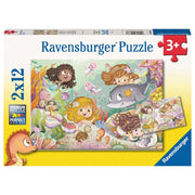 Ravensburger 05663-7 Fairies And Mermaids 2x 24pc Kids Jigsaw Puzzle