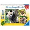 Ravensburger 05666-8 Panda Lion And Tiger 3x 49pc Kids Jigsaw Puzzle
