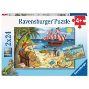 Ravensburger 05676-7 Pirates And Mermaids 2x 24pc Kids Jigsaw Puzzle