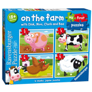 Ravensburger 07302-3 On The Farm My First Puzzle 2 3 4 5pc Kids Jigsaw Puzzle