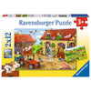 Ravensburger 07560-7 Working On The Farm Puzzle 2x 12pc Kids Jigsaw Puzzle