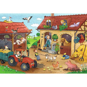 Ravensburger 07560-7 Working On The Farm Puzzle 2x 12pc Kids Jigsaw Puzzle